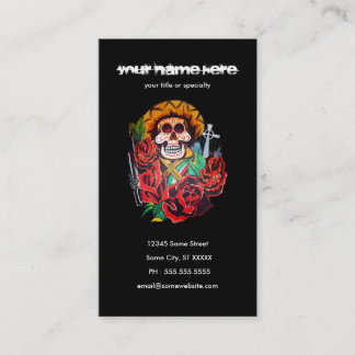 dia de los muertos business card