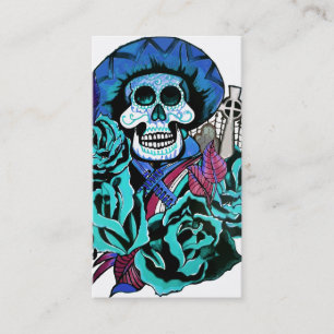 dia de los muertos business card