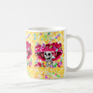 Dia De Los Muertos Calavera Catrina in Red Coffee Mug