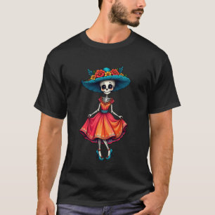 Dia de Los Muertos - Calavera La Catrina Skeleton T-Shirt
