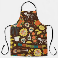 Dia De Los Muertos, cartoon pattern.