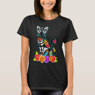 Dia de los Muertos Cat Day Of The Dead Halloween T-Shirt
