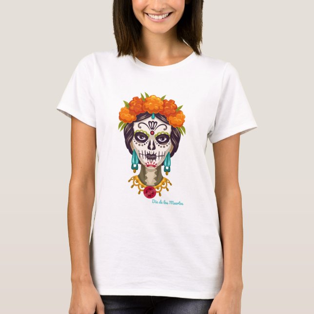 Dia de Los Muertos Catrina T-Shirt (Front)