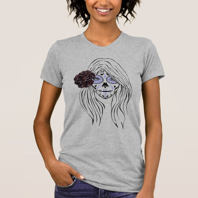 Dia De Los Muertos Catrina  T-Shirt (Front)