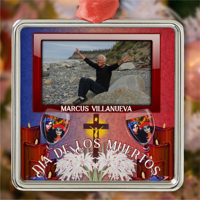 Dia de Los Muertos Catrinas 1718 Metal Ornament (Creator Uploaded)