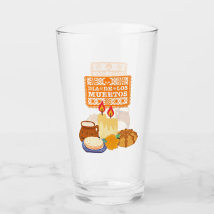 Dia De Los Muertos Celebration Glass