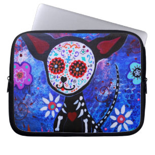 Dia de los Muertos Chihuahua Laptop Sleeve