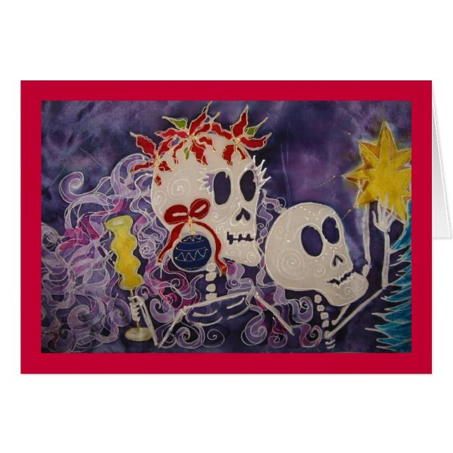 Dia de los Muertos Christmas Poinsettia (Front Horizontal)