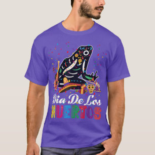 Dia De Los Muertos Cool Mexican Skull Skeleton Fro T-Shirt