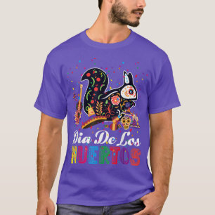 Dia De Los Muertos Cool Mexican Skull Skeleton Rab T-Shirt