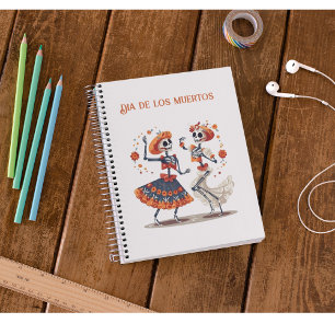 Dia de los Muertos dancing skeletons customisable Notebook