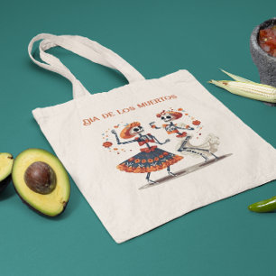 Dia de los Muertos dancing skeletons customisable Tote Bag