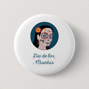 Día de Los Muertos Day of the Dead 6 Cm Round Badge