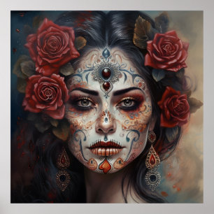 Dia de los Muertos Day of the Dead Art Poster