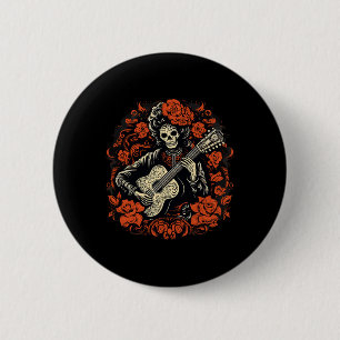 Dia De Los Muertos Day Of The Dead Halloween Skele 6 Cm Round Badge