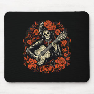 Dia De Los Muertos Day Of The Dead Halloween Skele Mouse Pad