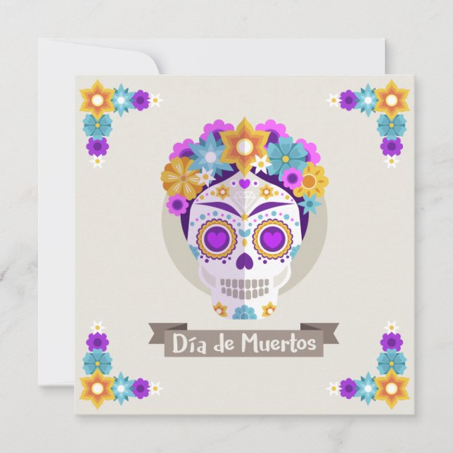 Dia de los Muertos Day of the Dead holiday Invitation (Front)