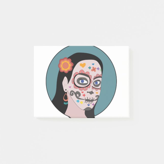 Día de Los Muertos Day of the Dead Post-it Notes (Front)