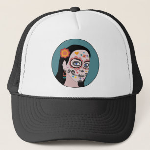 Día de Los Muertos Day of the Dead Trucker Hat