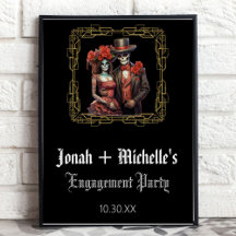 Día De Los Muertos Engagement Party Welcome Sign