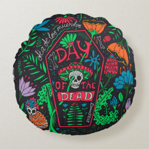 Dia de los Muertos: Festive Card Set Round Cushion