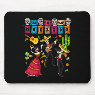 Dia De Los Muertos Figures - Mexican Papel Picado  Mouse Pad