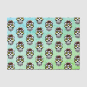 Dia De Los Muertos   Flower Sugar Skull Tissue Paper