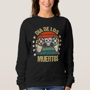 Dia De Los Muertos Gamer Sugar Skull Controller Bo Sweatshirt