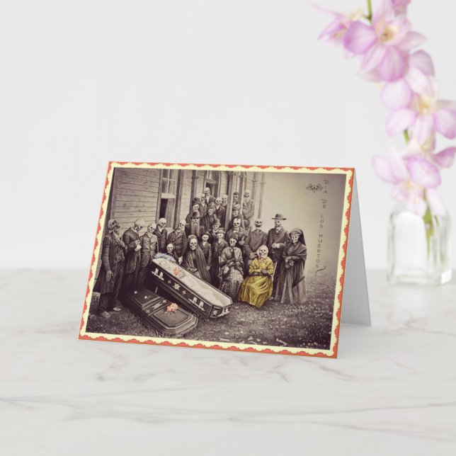 Dia De Los Muertos Greeting Card (Orchid)