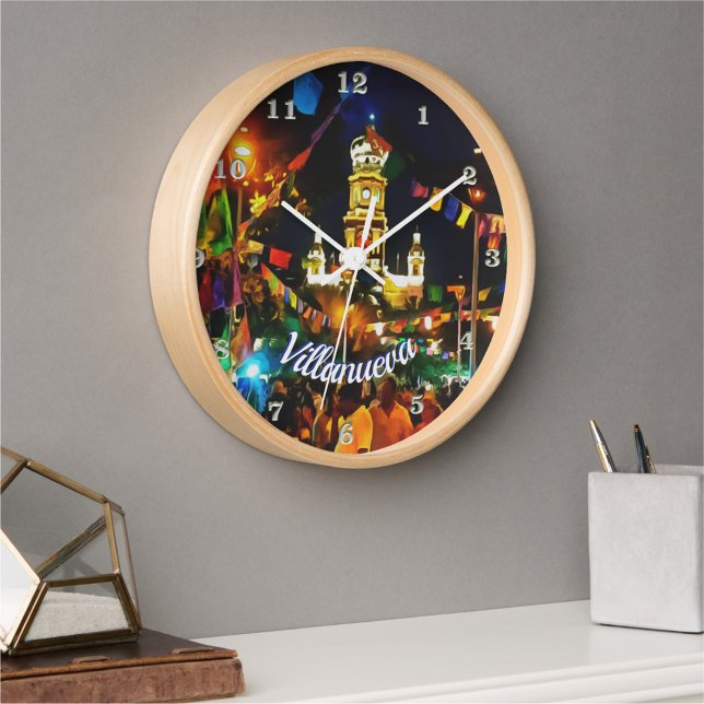 Dia de Los Muertos Guadalupe Church PV-190130  Clock (Creator Uploaded)