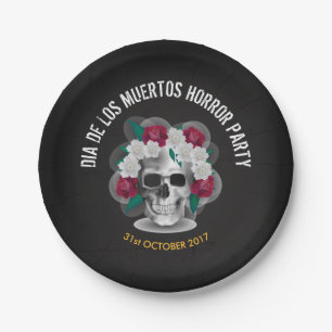 Dia de los Muertos Halloween   Paper Plates