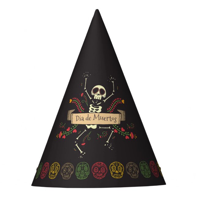 Dia de los Muertos Halloween | Party Hat (Front)