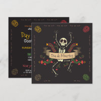 Dia de los Muertos Halloween Party Invitation