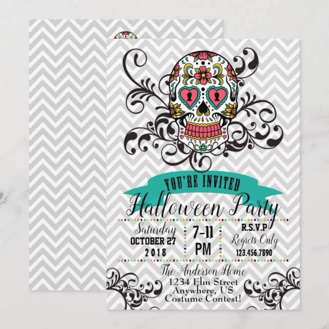 Dia de los Muertos Invitation (Front/Back)