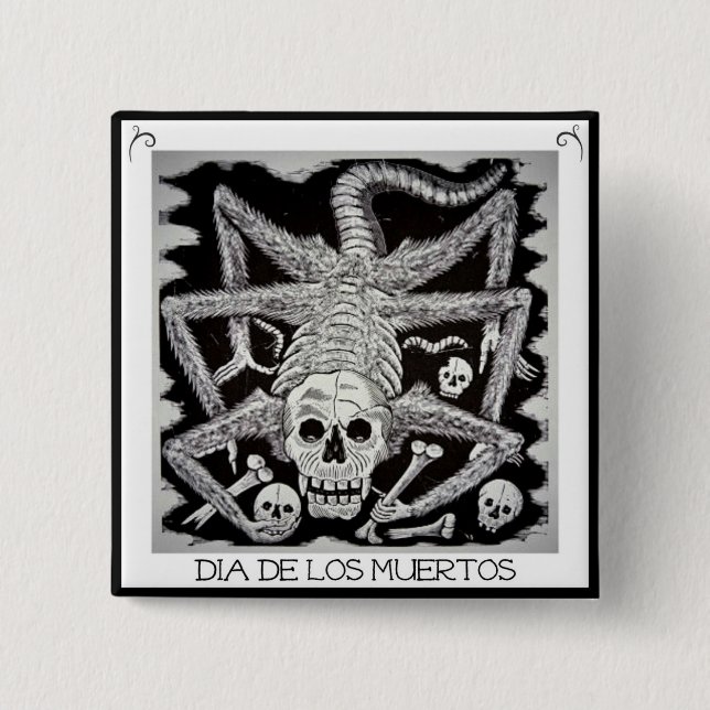 Dia de los muertos - Jose Posada Button (Front)