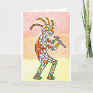 Dia de Los Muertos Kokopelli Card
