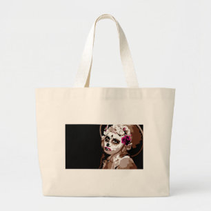 dia de los muertos large tote bag