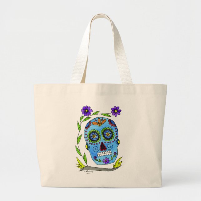 Día de los Muertos Large Tote Bag (Front)