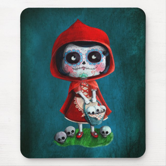 Dia de los Muertos Little Red Riding Hood Mouse Pad (Front)