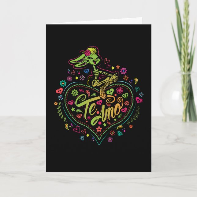 Día De Los Muertos Lola Bunny "Te Amo" Card (Front)
