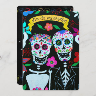 DIA DE LOS MUERTOS LOVE COUPLE WEDDING INVITATION