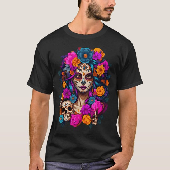 Dia De Los Muertos Mexican Day Of The Dead Sugar S T-Shirt (Front)