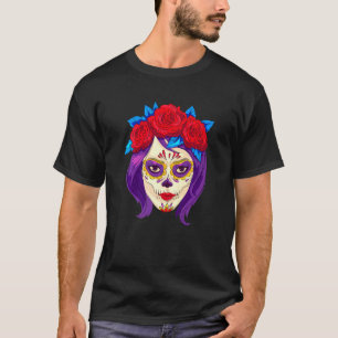 Dia De Los Muertos Mexico Women's Mask La Catrina T-Shirt