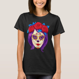 Dia De Los Muertos Mexico Women's Mask La Catrina T-Shirt