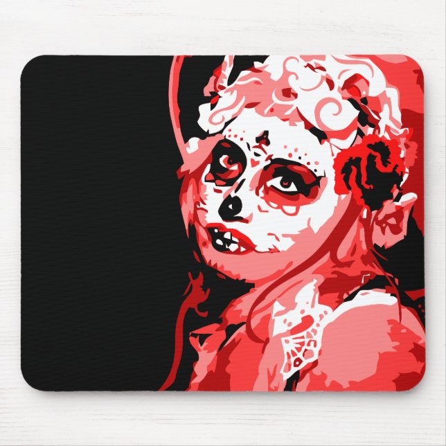dia de los muertos mouse pad (Front)