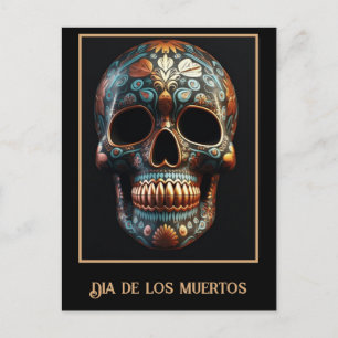 Dia de los Muertos painted skull customisable Postcard