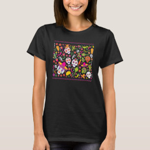 Dia De Los Muertos Pattern Cool Mexican Day Of Dea T-Shirt