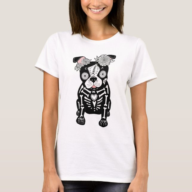 Dia de Los Muertos Puppy T-Shirt (Front)