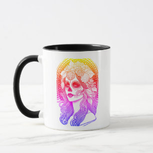 Día De Los Muertos, regenbogenfarben Mug