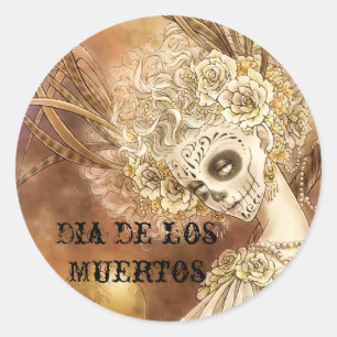 Dia de los Muertos Round Sticker